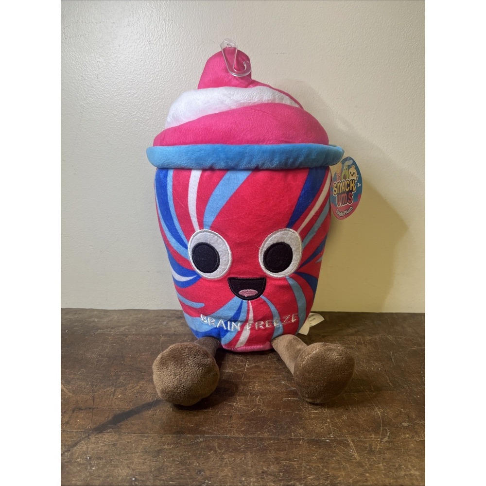 Snack Ums Foodie Plush Slurpie Brain Freeze Drink Collectible Soft Plush Toy 10"
